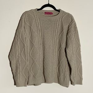 boohoo | Cable Knit Sweater Tan M/L